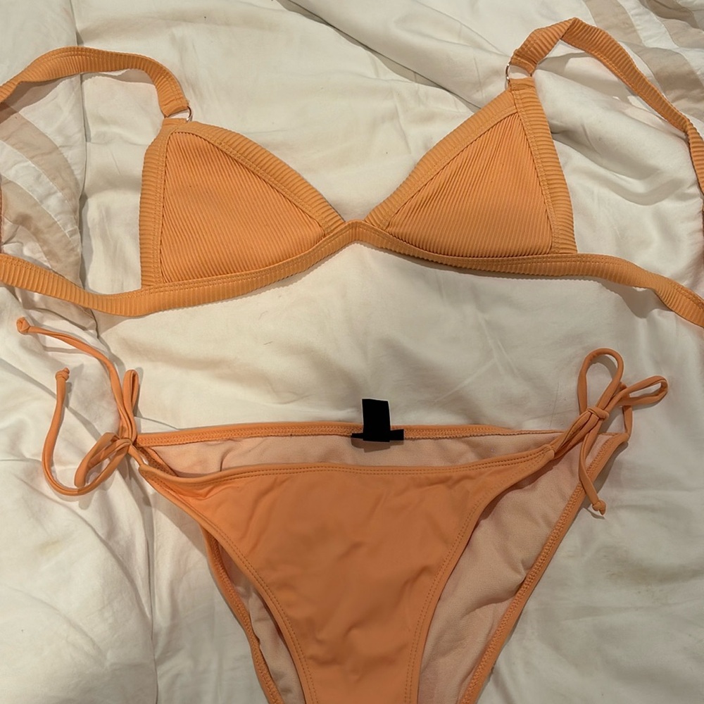 LA HEARTS light orange bikini bottom and top